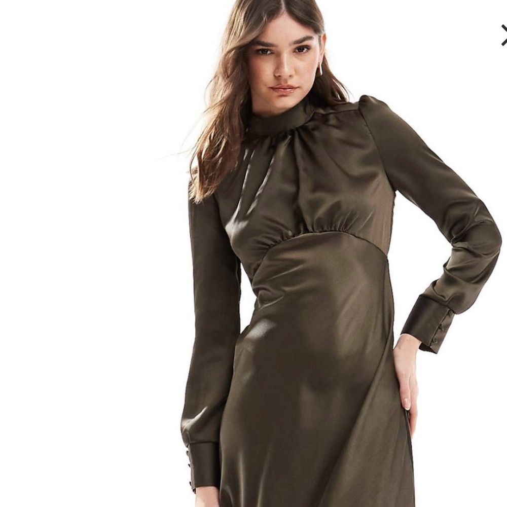 Khaki-Moss Colored Dress